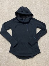 Marmot Women s Dark Blue/Black Fleece Lined Cowl Neck Sweater Hoodie Small