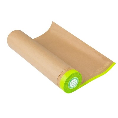 Pre-Taped Masking Paper Painting -24'' X 50 feet Tape Drape Paint Roll Walls Car