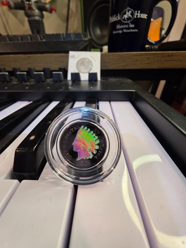 ORIGINAL Indian Head Penny HOLOGRAMM Vorderseite Rückseite schwarz Ruthenium Edition - Bild 2 von 3