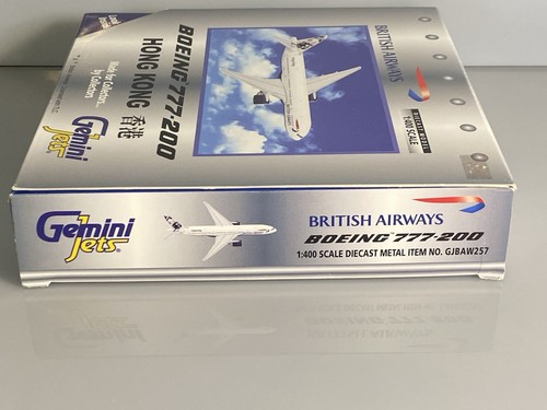 1:400 Gemini Jets GJBAW257 British Airways Boeing 777-200 Hong Kong Diecast   - Picture 5 of 16
