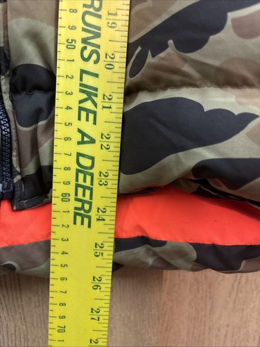 VTG Browning Camo Orange Puffer Vest XL Reversible Hunting Outdoors 90s - Picture 7 of 10