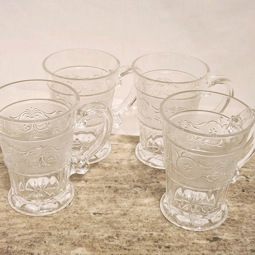 4er Set Studio Silberschmiede Renaissance Kristall Becher Tassen Standfuß - Bild 3 von 20
