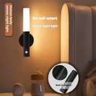 8pcs USB Rechargeable Motion Sensor LED Night Light Magnetic Wall Lamp  Stick-On