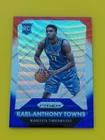 KARL-ANTHONY TOWNS 2015 PANINI PRIZM #328 PURPLE PRIZM RED WHITE BLUE ROOKIE RC
