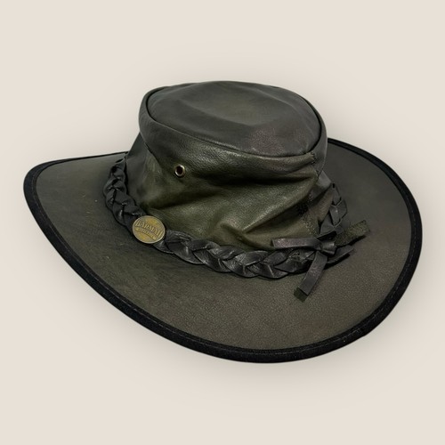 Barmah Hats Kangaroo 1019 Sundowner Leather Hat, Size Medium. Green - Picture 5 of 13