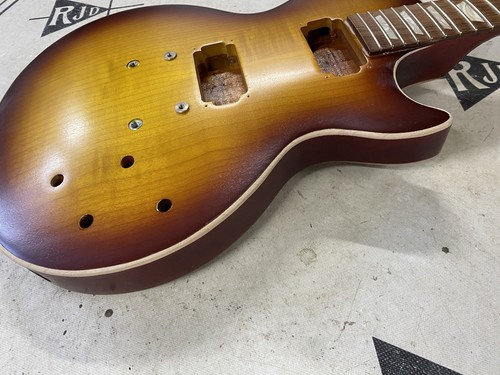 2017 Gibson Les Paul Studio Plus Top Electric Guitar Husk Sunburst Repaired - Picture 3 of 22