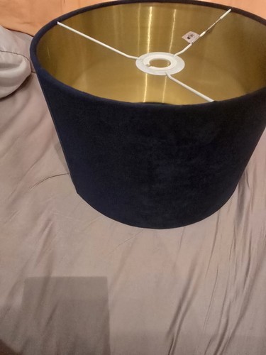 Velvet Navy Lamp/ceiling Shade - Picture 1 of 4