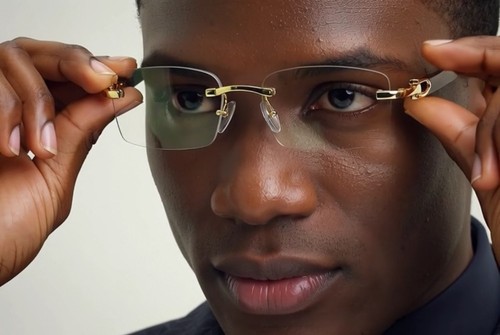 Gafas de sol para hombre estilo CLÁSICO madera pulido retro años 90 hip hop rapero gángster azul - Imagen 8 de 99