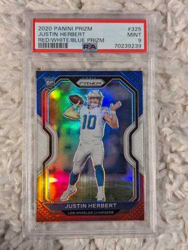 2020 Panini Prizm - Rookie Justin Herbert #325 Red White & Blue Prizm (RC)