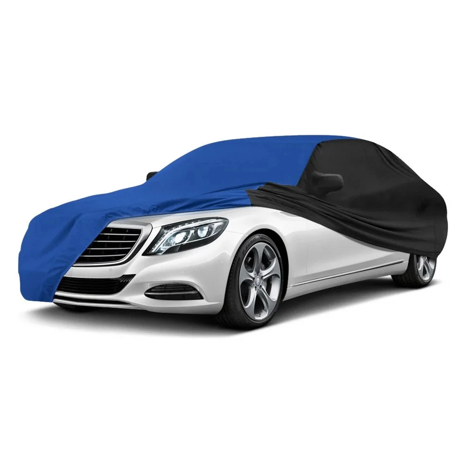 For Lincoln Mark V 77-79 Car Cover Satin Stretch Indoor Grabber Blue Custom Car Foto 2 de 4