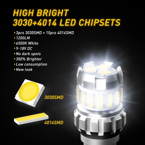T15 921 LED Back up Reverse Light Bulb for Honda Civic 2001-2022 Replace Halogen - Picture 3 of 10