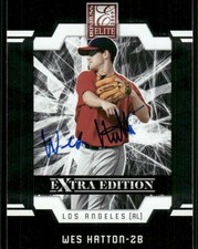 2009 Donruss Elite WES HATTON Signed Card autograph auto ANGELS