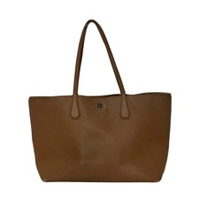 TORY BURCH Robinson Camel Leather Tote Bag