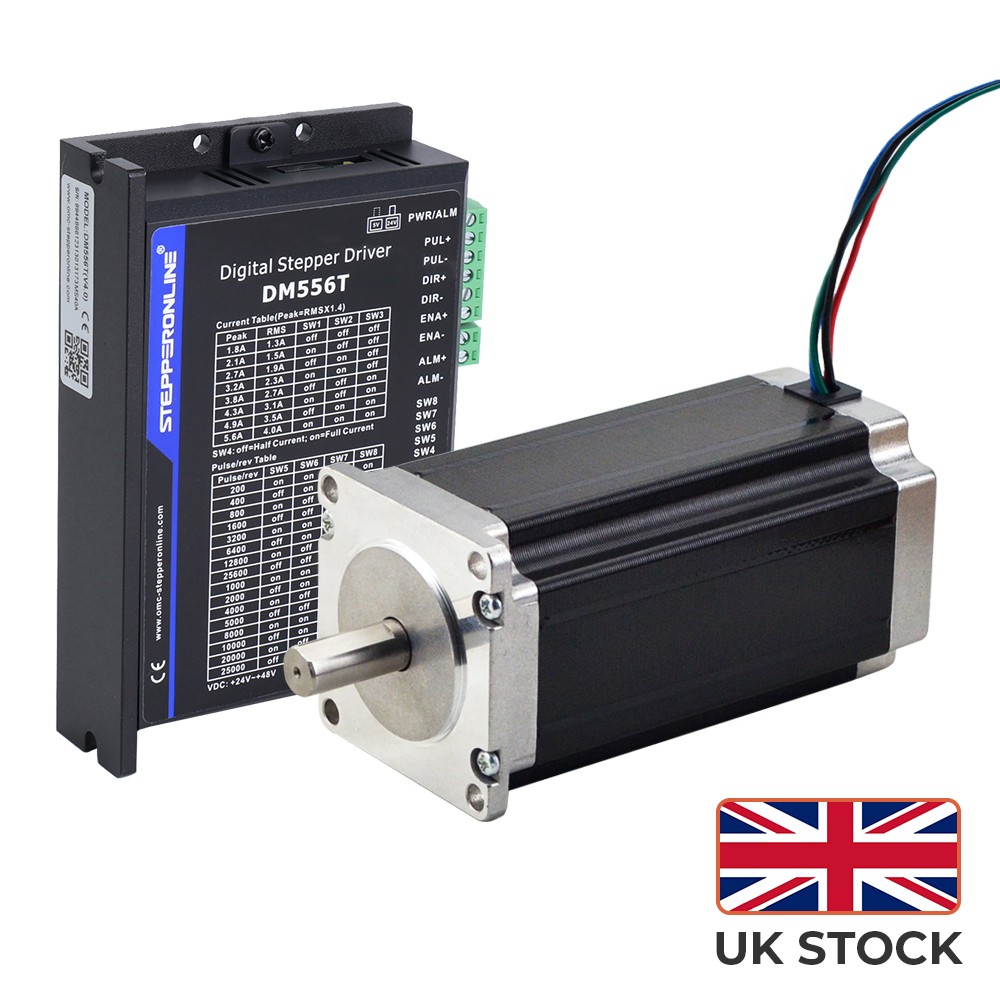 STEPPERONLINE 1 Axis 3Nm Nema 23 Stepper Motor 113mm & Stepper Driver DM556T Kit
