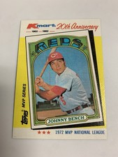 1982 Topps Kmart MVP Johnny Bench Cincinnati Reds 