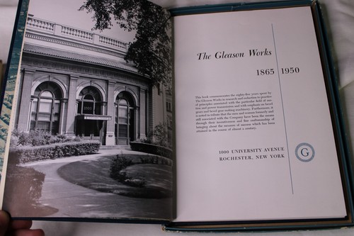 1865-1950 GLEASON WORKS 85TH ANNIVERSARY HISTORY BOOK ROCHESTER NY + TICKET - Imagen 3 de 9