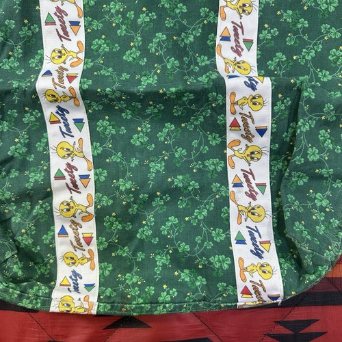 Vintage Tweety Bird Green Tote Bag Clover Print - Bild 2 von 11
