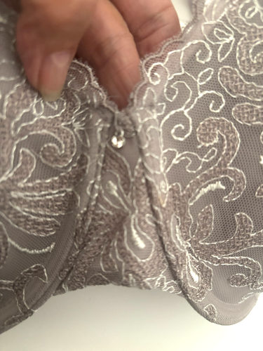 40D PLAYTEX SECRETS BRA 4513 Embroidered Steel Gray SIDE SMOOTHING TruSupport UW - Picture 11 of 16