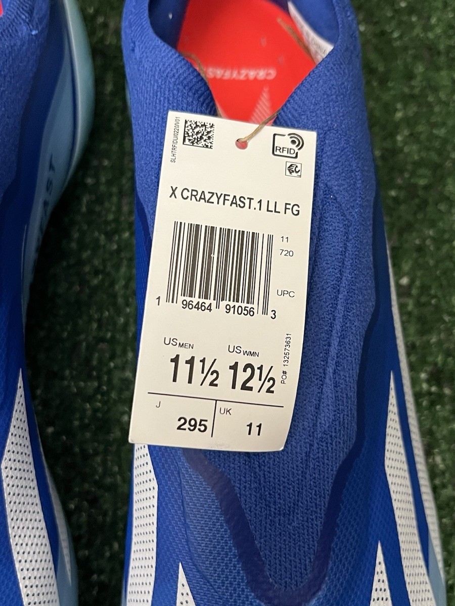 Adidas X Crazyfast.1 LL FG Soccer Cleats Men Size 11.5 Blue