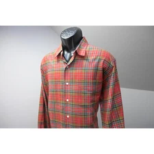 VTG Polo Golf Ralph Lauren Dress Shirt Marlowe Long Sleeve Plaid Mens Size Large