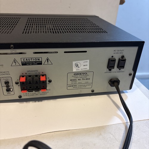 Onkyo TX-902 Quartz Synthesized Stereo Tuner Amplifier - TESTED! No Remote - Picture 11 of 12