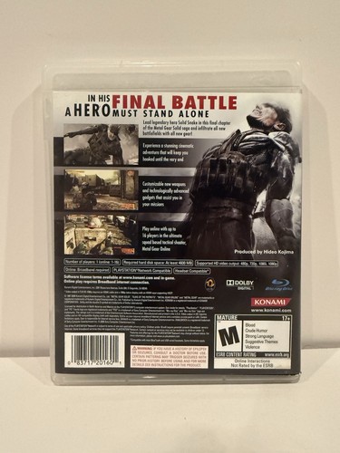 Metal Gear Solid 4 Guns of the Patriots (Sony PlayStation 3 2008) - CIB - Getestet - Bild 2 von 5