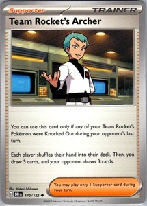 Team Rocket's Archer - 170/182 Normal Uncommon SV10: Destined Rivals NM