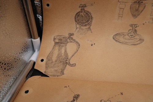 Vtg Artwork Lot Pencil Unframed Unsigned Educational Still Life Art Studies Rare - Picture 9 of 13