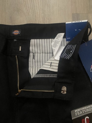 Dickies Boy's Black Flat Front Classic Fit Pants Size 10 HUSKY-ADJUSTABLE WAIST - Picture 3 of 6