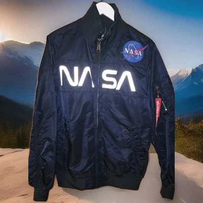 Alpha Industries NASA LP Jacke Bomberjacke Spezifikationen Nr.357 Blau NEU  - Bild 1 von 4