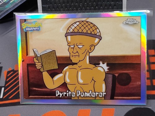 2025 Topps Chrome SpongeBob Pyrite Ponderer Refractor #139 - Picture 3 of 4