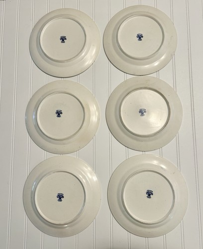 6er Set Vintage Moriyama Blue Willow Essteller Hergestellt im besetzten Japan 9,25 Zoll - Bild 6 von 7