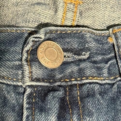 Pantalones de mezclilla ajustados Gap Kids 1969 ajuste original niños talla 16 lavado medio cintura ajustable - Imagen 9 de 20