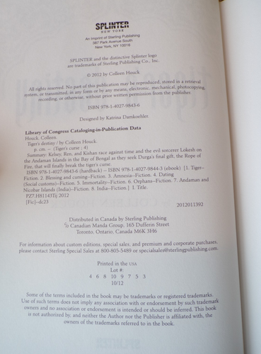 THE TIGERS SAGA Vol 2,3,4 Curse Quest Voyage Destiny By Colleen Houck - Bild 7 von 10