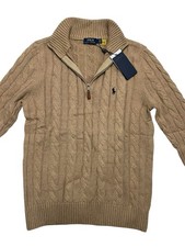 Pull Raph Lauren Demi-Zip Torsade Taille L - Authentique