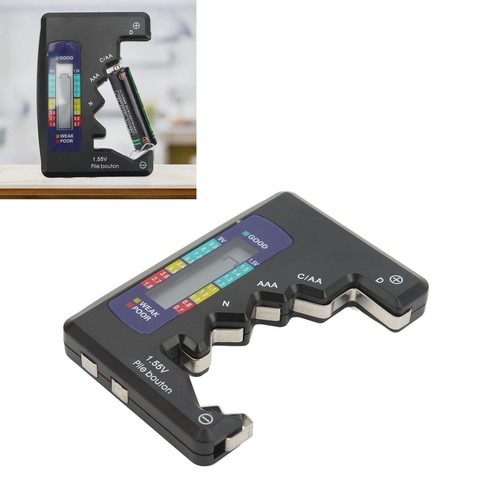 Black Digital Battery Capacity Gauge Tester Universal DCN AAA AA 9V 1 5 BA - Picture 5 of 22