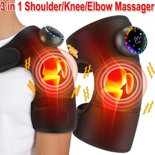 Electric Knee Massager Shoulder Brace with 5 Vibration Modes, 5 Heating Levels