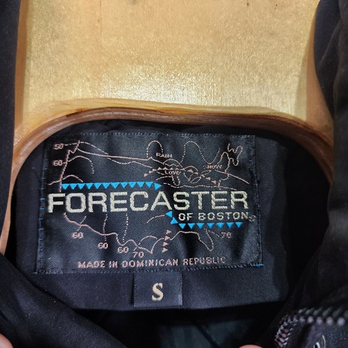 Vintage Forecaster of Boston Black Faux Fur Hood Coat Full Zip Small S - Picture 5 of 5
