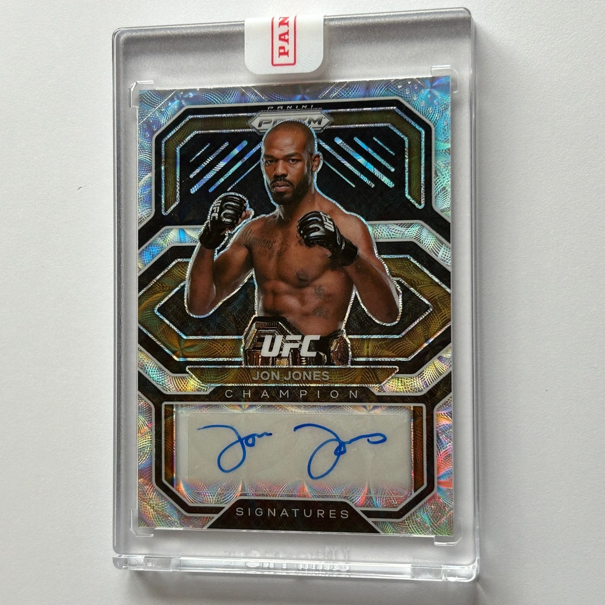 新品未開封 レアデック USPC Panama Casino Jon Jones 2021 Panini Prizm UFC Champion Signatures Premium