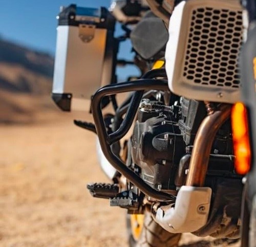 "BLACK LARGE ENGINE GUARD" FIT FOR ROYAL ENFIELD NEW HIMALAYAN 450 - Picture 5 of 7