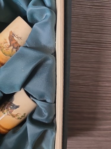 OHK Handmade In Russia Set of 6 Shot Glass / Cups w/ Bottle, Hunting Theme - Picture 3 of 6