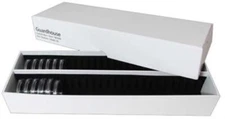 50 Coin Capsules Storage Box For Airtite T Medium Half $ #14 Holder 2 Rows Case