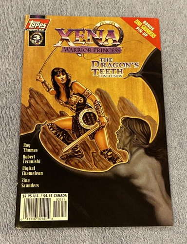 XENA: WARRIOR PRINCESS - DRAGON'S TEETH #1, 2, 3 (1997) Topps Comics VF/NM Run - Picture 7 of 7