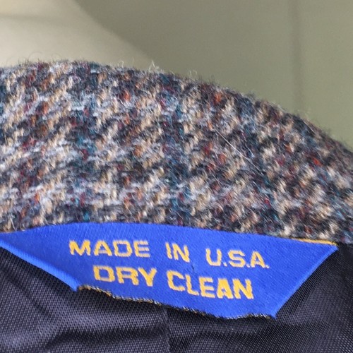 VTG Pendleton Mens 40 Houndstooth Grey Wool Blazer Made in USA - Picture 8 of 10
