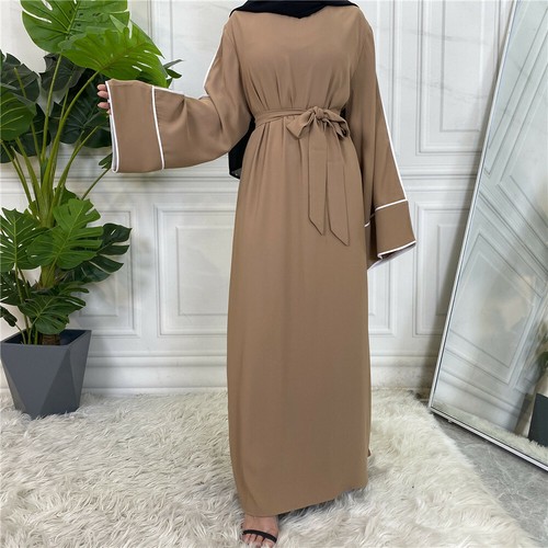 Mujeres Musulmanas Jilbeb Vestido de Fiesta Islámico Abaya Manga Larga Maxi Vestido Bata de Ramadán - Imagen 11 de 206
