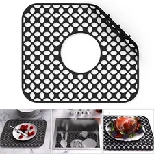 Silicone sink mat protectors Kitchen Sink Protector Grid Center Drain 14'' x 12"
