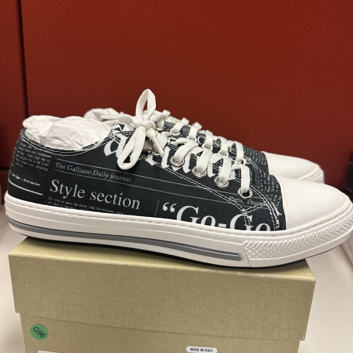 John Galliano Gomma Art 11165/cp Size Rur 40 Us 9-10 | eBay