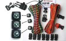 Paracord Survival Bracelet Kit  EXPLORER KIT WITH FIRE STARTER BUCKLE
