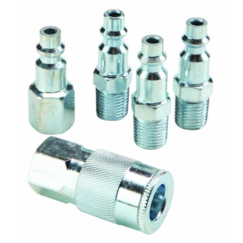 Industrial Quick Coupler and Plug Set, 5 Piece - Picture 2 of 2