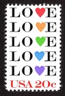 Scott #2072 Love Hearts Single Stamp - MNH